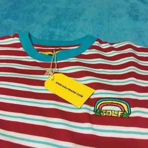 Golf wang rainbow striped T-shirt